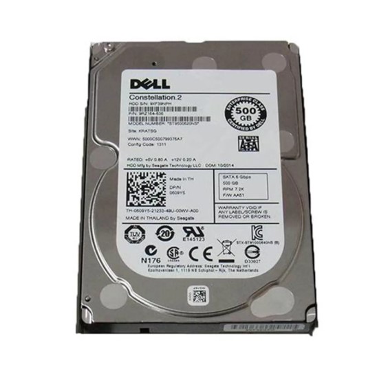 Dell 0609Y5 500GB 7.2K RPM SATA 6Gb/s 2.5" SFF HDD | Refurbished