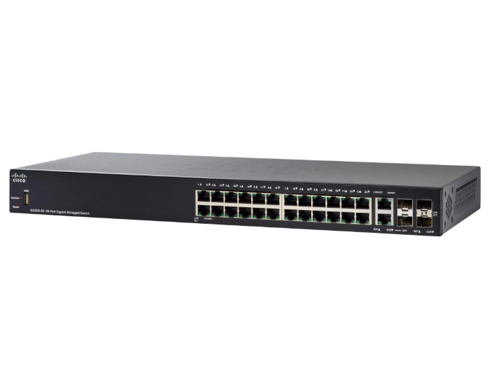 Cisco SG350-28P 28-Port Gigabit Managed PoE+Network Switch